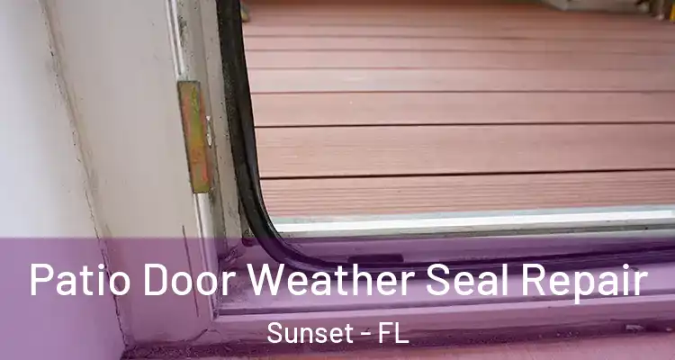 Patio Door Weather Seal Repair Sunset - FL