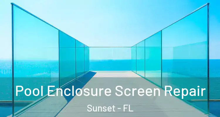  Pool Enclosure Screen Repair Sunset - FL